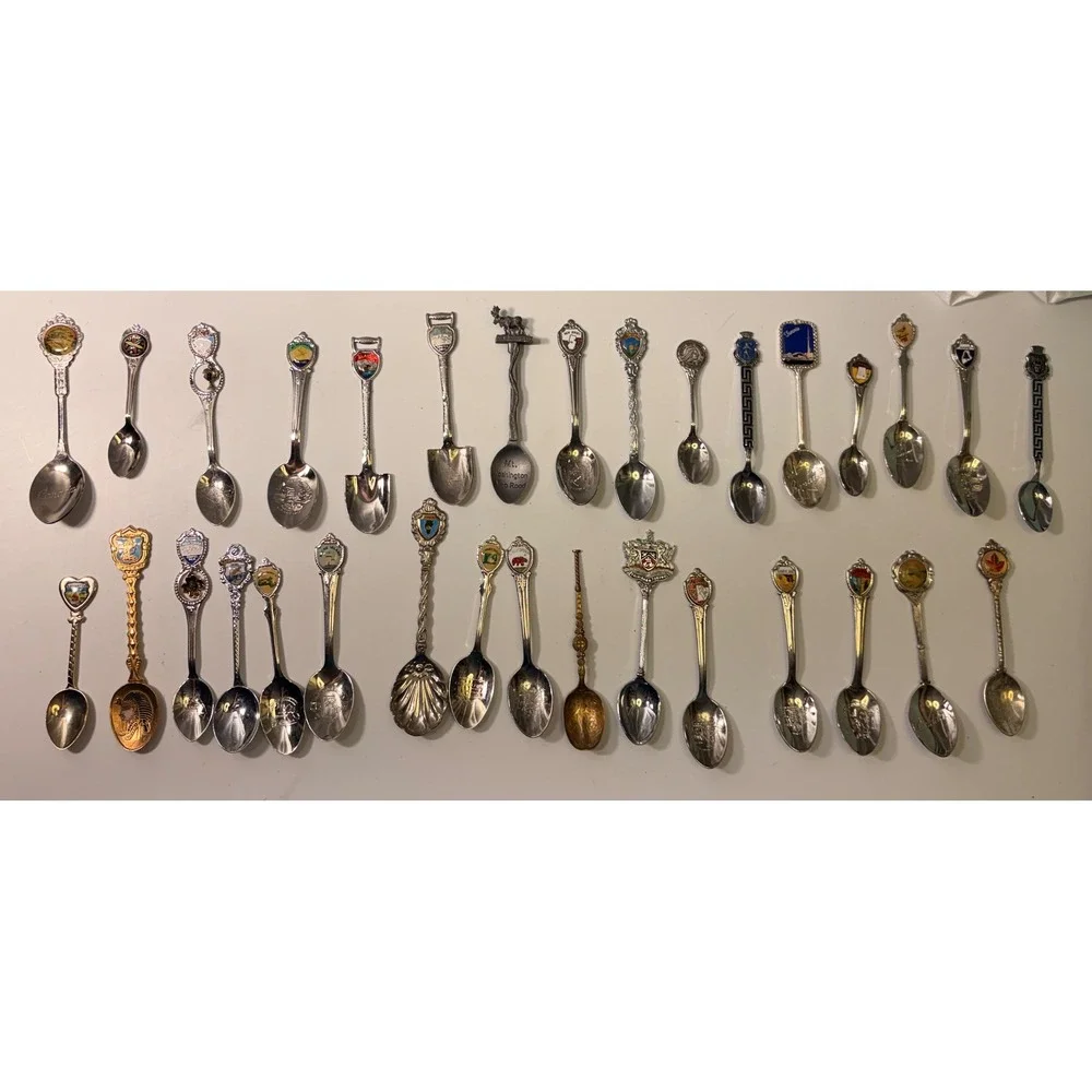 Vintage Souvenir Collector Spoon Lot 73+ Pcs States National Parks Hershey Pewte
